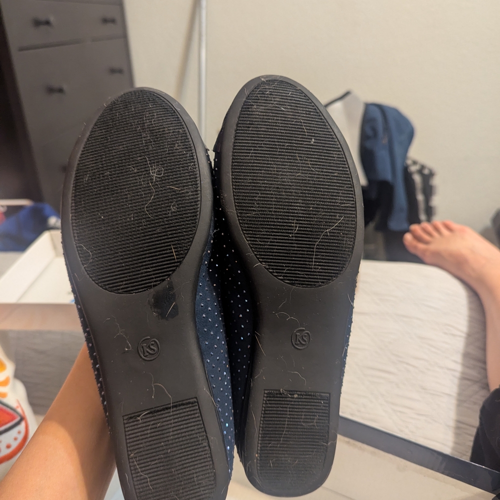 Karen Scott Women's Navy Blue Studded Flats - Picture 2 of 12